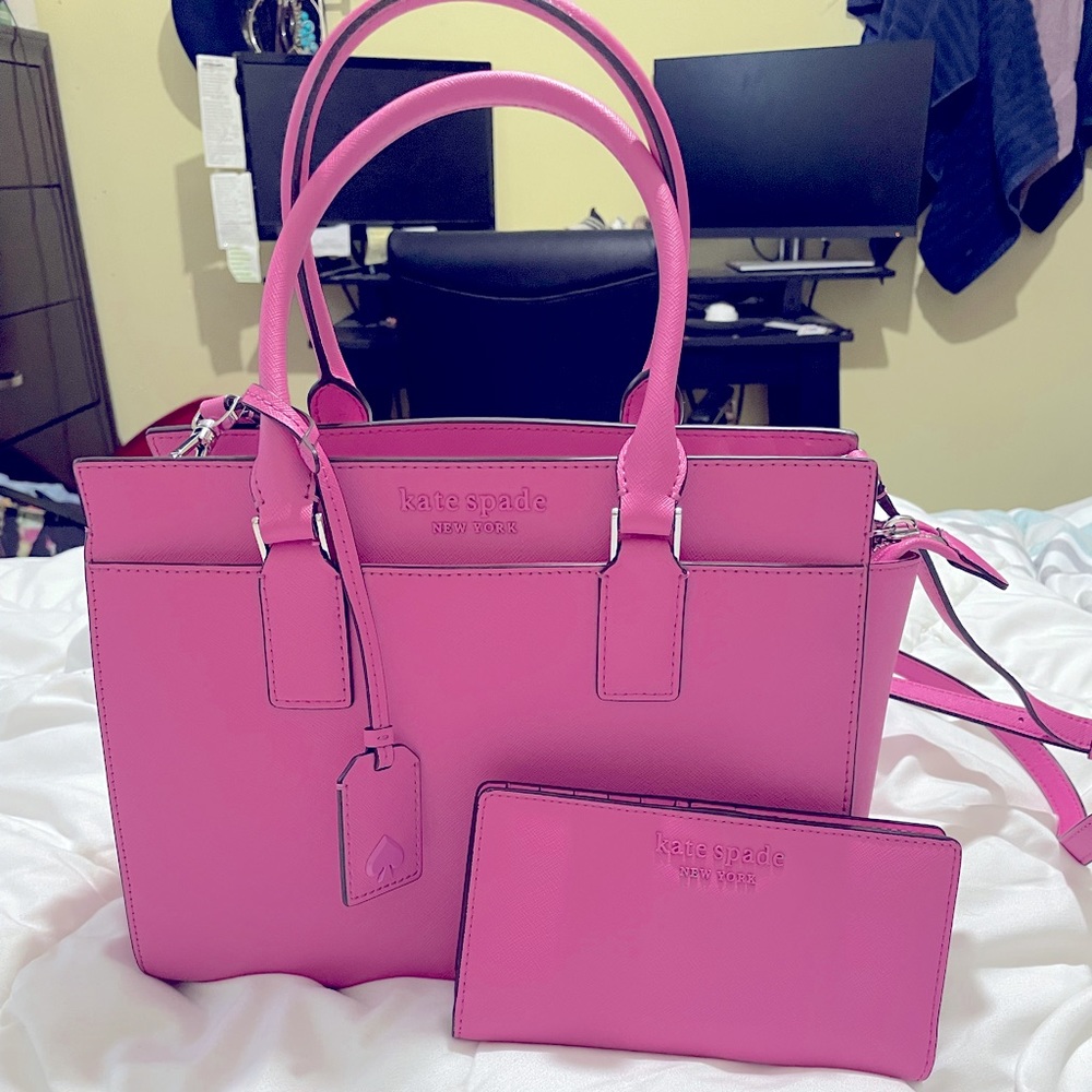 Medium satchel Kate Spade Cameron Peony